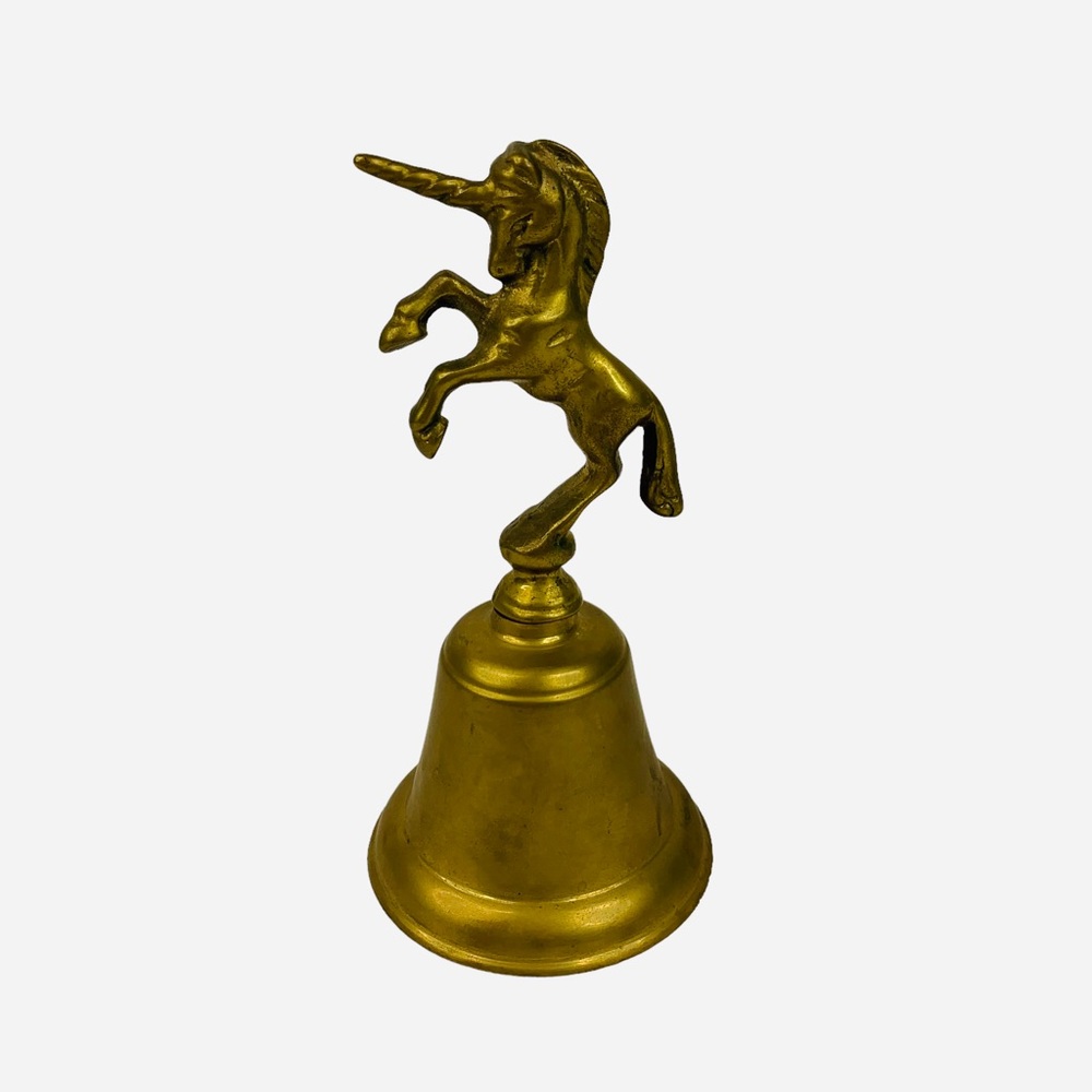 Vintage Brass Unicorn Bell